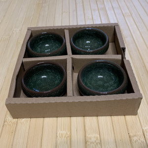 Набор пиал колотый лед нефритовые 4 шт